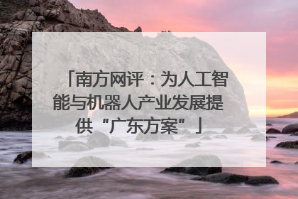 南方网评：为人工智能与机器人产业发展提供“广东方案”