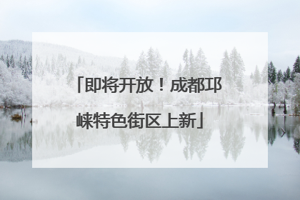 即将开放！成都邛崃特色街区上新