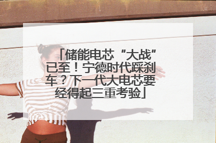 储能电芯“大战”已至！宁德时代踩刹车？下一代大电芯要经得起三重考验