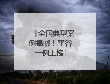 全国典型案例揭晓！平谷一例上榜