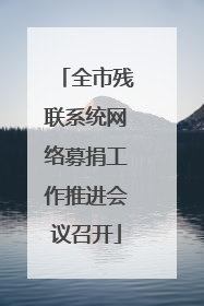 全市残联系统网络募捐工作推进会议召开