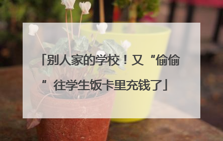 别人家的学校！又“偷偷”往学生饭卡里充钱了