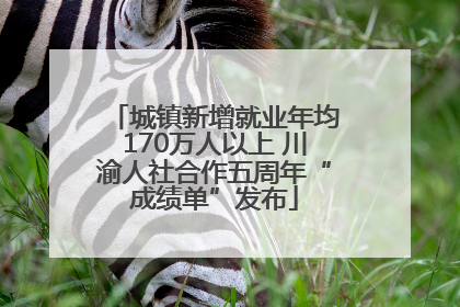 城镇新增就业年均170万人以上 川渝人社合作五周年“成绩单”发布