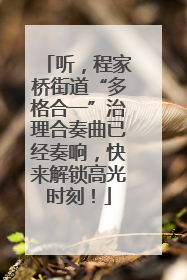 听，程家桥街道“多格合一”治理合奏曲已经奏响，快来解锁高光时刻！
