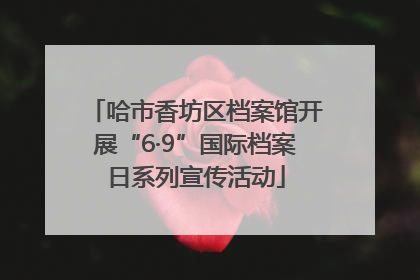 哈市香坊区档案馆开展“6·9”国际档案日系列宣传活动
