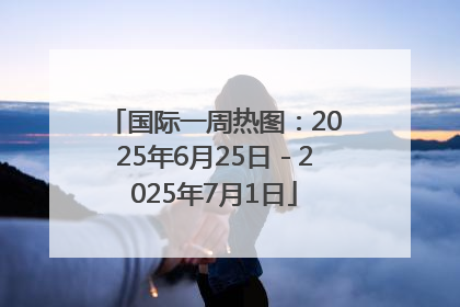 国际一周热图：2025年6月25日－2025年7月1日