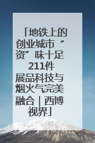 地铁上的创业城市“资”味十足 211件展品科技与烟火气完美融合｜西博视界