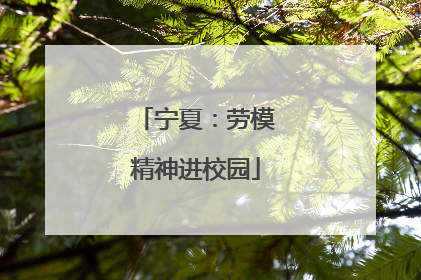 宁夏：劳模精神进校园