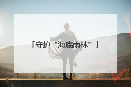 守护“海底雨林”