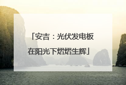 安吉：光伏发电板在阳光下熠熠生辉
