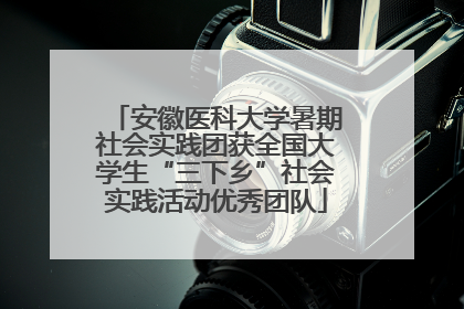 安徽医科大学暑期社会实践团获全国大学生“三下乡”社会实践活动优秀团队