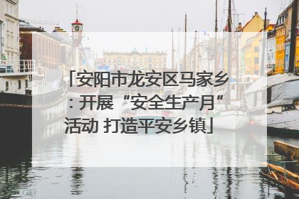 安阳市龙安区马家乡：开展“安全生产月”活动 打造平安乡镇