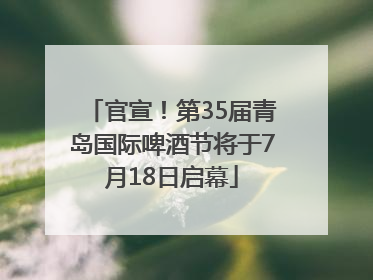 官宣！第35届青岛国际啤酒节将于7月18日启幕