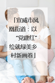 宣威市凤凰街道：以“党建红”绘就绿美乡村新画卷