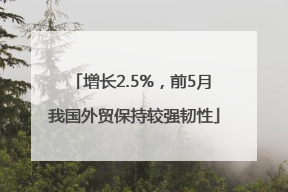 增长2.5%，前5月我国外贸保持较强韧性