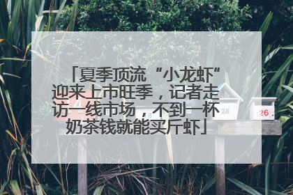 夏季顶流“小龙虾”迎来上市旺季，记者走访一线市场，不到一杯奶茶钱就能买斤虾