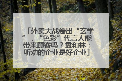 外卖大战卷出“玄学”，“色彩”代言人能带来顾客吗？盘和林：听劝的企业是好企业