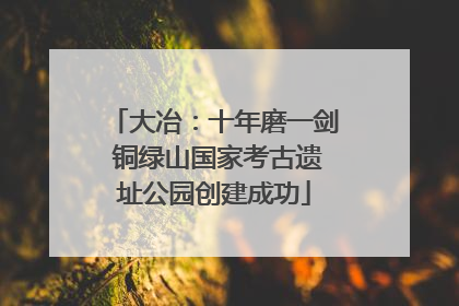大冶:十年磨一剑 铜绿山国家考古遗址公园创建成功