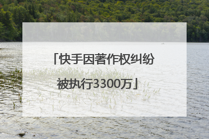 快手因著作权纠纷被执行3300万