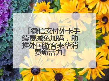 微信支付外卡手续费减免加码，助推外国游客来华消费新活力