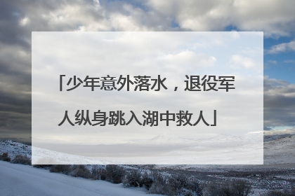 少年意外落水，退役军人纵身跳入湖中救人