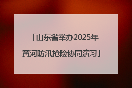 山东省举办2025年黄河防汛抢险协同演习