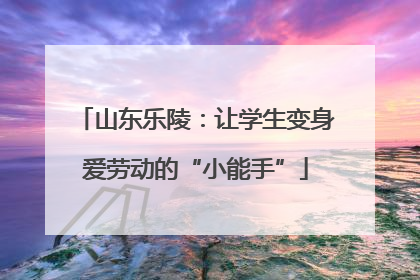 山东乐陵：让学生变身爱劳动的“小能手”