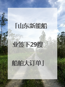 山东新能船业签下29艘船舶大订单