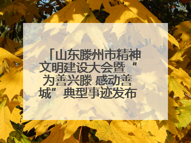 山东滕州市精神文明建设大会暨“为善兴滕 感动善城”典型事迹发布活动举行