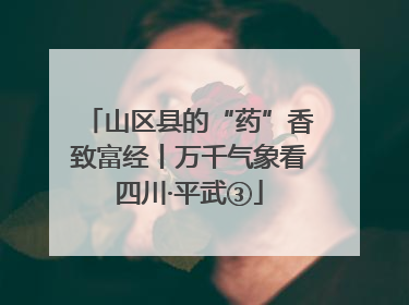 山区县的“药”香致富经丨万千气象看四川·平武③