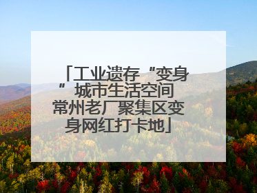 工业遗存“变身”城市生活空间 常州老厂聚集区变身网红打卡地