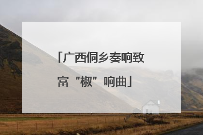 广西侗乡奏响致富“椒”响曲