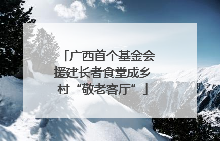 广西首个基金会援建长者食堂成乡村“敬老客厅”