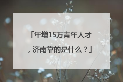年增15万青年人才，济南靠的是什么？