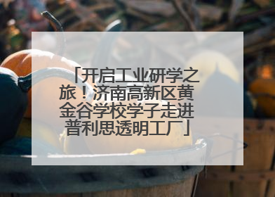 开启工业研学之旅！济南高新区黄金谷学校学子走进普利思透明工厂