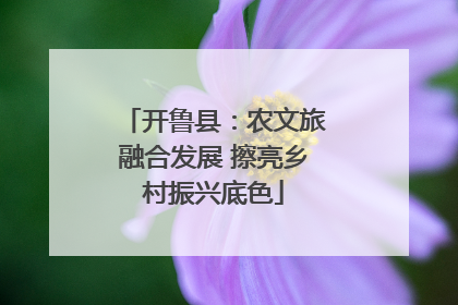 开鲁县：农文旅融合发展 擦亮乡村振兴底色