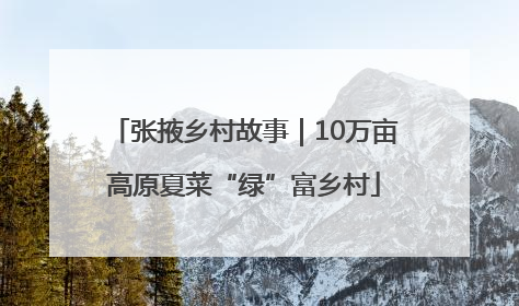 张掖乡村故事｜10万亩高原夏菜“绿”富乡村