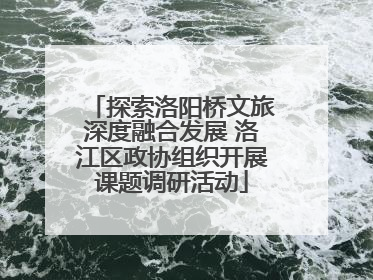探索洛阳桥文旅深度融合发展 洛江区政协组织开展课题调研活动