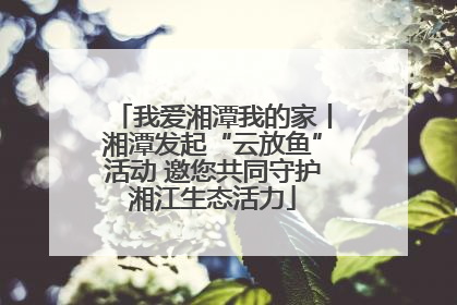 我爱湘潭我的家丨湘潭发起“云放鱼”活动 邀您共同守护湘江生态活力