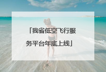 我省低空飞行服务平台年底上线