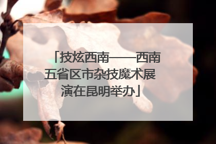 技炫西南——西南五省区市杂技魔术展演在昆明举办