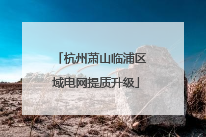 杭州萧山临浦区域电网提质升级