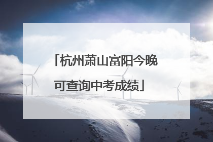 杭州萧山富阳今晚可查询中考成绩