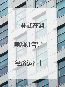 林武在淄博调研督导经济运行