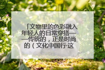 文物里的色彩融入年轻人的日常穿搭——传统的，正是时尚的（文化中国行·这些美 很中国）