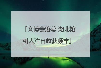 文博会落幕 湖北馆引人注目收获颇丰