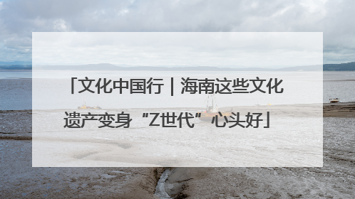 文化中国行｜海南这些文化遗产变身“Z世代”心头好