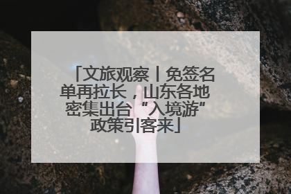 文旅观察丨免签名单再拉长，山东各地密集出台“入境游”政策引客来