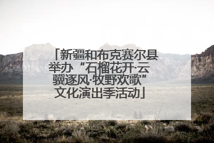 新疆和布克赛尔县举办“石榴花开·云骥逐风·牧野欢歌”文化演出季活动