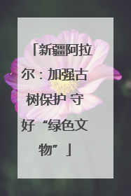 新疆阿拉尔：加强古树保护 守好“绿色文物”